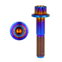 Wanyifa Titanium Bolt M7/M8x24 32mm Flange 12-Point Head Screw Car Wheel Split Rim Modifications Parts Ti Gr5 Fasteners