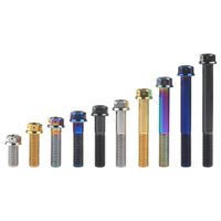 Wanyifa Titanium Bolt M10x20 25 30 35 40 45 50 55 60 65 70 75 80 85 90mm Flange with Drilled Holes Hex Head Srecws Pitch 1.5mm