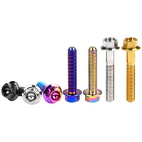 Wanyifa Titanium Bolt M4/M5x6 8 10 12 15 20 25 30mm Small Flange Hex Head Screws for Bike Motorcycle Car