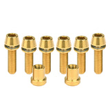 Wanyifa Titanium Bolt 4pcs M5x16mm Bolts+2pcs M5x18mm Bolts+2pcs Nuts Taper Hex Head With Washer Screws For 3T ARX LTD Stem Complete Upgrade Kit