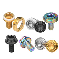 Wanyifa Titanium Bolt M8x15mm Road Bike Crank Bolt with Cap Rubber Ring Waterproof Screw Set for Motorcycle