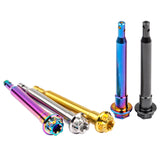 Wanyifa Titanium Bolt Pad Pin Housing Motorcycle Front Rear Disc Brake Cliper Pin Kit with R Clip for Piston Brembo Calipers