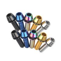 Wanyifa Titanium Bolt M6x16 18 20mm Taper Hex Allen with Washer Disc Brake Bolt Bicycle Screw