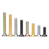 Wanyifa Titanium Bolt M8x15 20 25 30 35 40 45 50 60 65mm Flat Countersunk Hex Head Screw for Bicycle Motorcycle