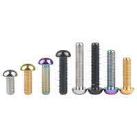 Wanyifa Titanium Bolt M6x12 16 20 25 30mm Button Hex Allen Head Screws for Motorcycle Car Aeromodelling Refit