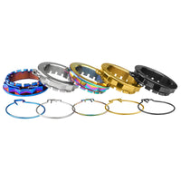 Wanyifa Titanium Nut M38/M48 Pitch 1.5mm Flange Rear Wheel Axle Nut with Ring for Motorcycle Ducati Hacker 950