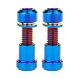 Wanyifa Titanium Bolt 2pcs M5x16 18 20mm Hex Head with Washer Screws & 2pcs M5 Steerer Clamp Nuts Set for Bicycle Stem Handlebar Front Fork Locking Fastener Sets