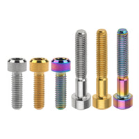 Wanyifa Titanium Bolt M6x20 35mm Chamfer Column Hex Head Screw for Bicycle Motorcycle Ti Fasteners