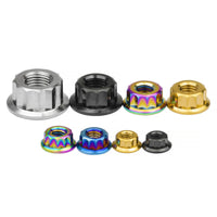 Wanyifa Titanium Nut M5 M6 M8 M10 M12 External 12-Point Flange Nut CNC For Bike Motorcycle Car