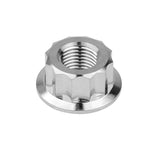 Wanyifa Titanium Nut M5 M6 M8 M10 M12 External 12-Point Flange Nut CNC for Bike Motorcycle Car