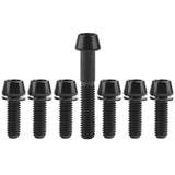 Wanyifa Titanium Bolt Set 1pc M6x35mm Taper/Cap Hex Head Screw+6pcs M5/M6x16 18 20mm Taper Hex Head with No-shedding Washer Screws for Bicycle Upgarde Set Kits
