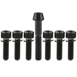Wanyifa Titanium Bolt Set 1pcs M6x35mm Taper/Cap Hex Head Screw+6pcs M5/M6x16 18 20 25 35mm Chamfered Hex Head with No-shedding Washer Screws for Bicycle Upgarde Set Kits