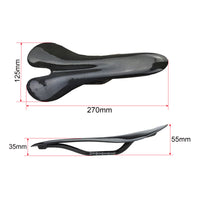 Wanyifa 3K Carbon Fiber Bicycle Saddle Road MTB Bike Carbon Saddle Lightweight Rails Bicycle Seat