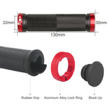 Wanyifa Bicycle Rubber Grips MTB Alloy Lock Bilateral Lock Handlebar Grips Anti Slip Cycling Handlebar Sleeve BMX Bicycle Accessories
