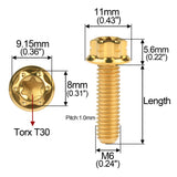 Wanyifa Titanium Bolt M6x10 15 20 25 30 35 40 45 50mm Flange Torx Head Screw for Bike Motorcycle Car