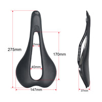 Wanyifa Full Carbon Bicycle Saddle MTB/Road Bike Saddle Ultralight Carbon Leather Rails Bicycle Seat