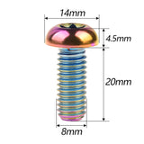 Wanyifa Titanium Bolt M8x20mm Button Torx Head Screw for DUCATI Motorcycle Disc Brake Rotor Bolt