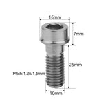 Wanyifa Titanium Bolt M10x25mm Pitch1.25mm 1.5mm Screws Fit for DUCATI Brake Caliper 2pcs