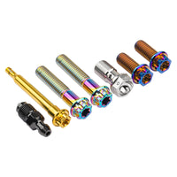 Wanyifa Titanium Bolt 2pcs M8x40mm Bolts+2pcs M8x20mm Bolts+1pc Caliper Pin With Clip+1pcs Oil Drain Screw+1pcs Oil Pipe Screw for Brembo Modificated Screws Kit 7pcs