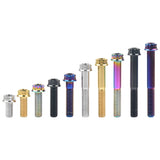 Wanyifaチタンフランジ12ポイントボルトM8x1520 25 30 35 40 45 50 55 60 65 80mmT40トルクスピッチ1.25mm自動車用オートバイ