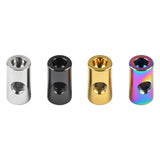 Wanyifa Titanium Nut M5 Bicycle Seatpost Cylindrical Barrel Seat Fixed Nut for Bike Seatpost M5 Bolts
