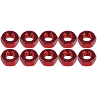 Wanyifa 10pcs Aluminum Nut M3 M4 M5 M6 Anodized Colourful Hexagonal Hex Nuts for Motorcycle