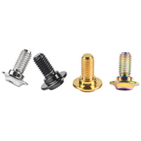 Wanyifa Titanium Bolt M5 Bicycle Brake Clamp Screw for Road Mountain MTB Bike Brake Shoes C Clamp Brake Pad