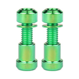 Wanyifa Titanium Bolt 2pcs M5x16 18 20mm Hex Head with Washer Screws & 2pcs M5 Steerer Clamp Nuts Set for Bicycle Stem Handlebar Front Fork Locking Fastener Sets