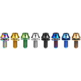Wanyifa Titanium Bolt M5x12mm Hex Head with No-shedding Washer Screw for Bike Bottle Holder Bicycle Water Bottle Cage
