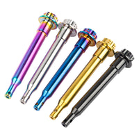 Wanyifa Titanium Bolt Pad Pin Housing Motorcycle Front Rear Disc Brake Cliper Pin Kit with R Clip for Piston Brembo Calipers