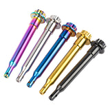 Wanyifa Titanium Bolt Pad Pin Housing Motorcycle Front Rear Disc Brake Cliper Pin Kit with R Clip for Piston Brembo Calipers