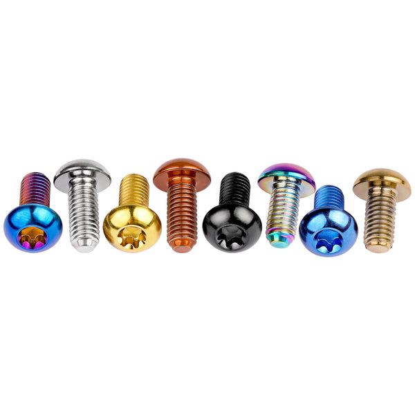 2Pcs M5x10mm Aluminum Bike Water Bottle Cage Bolts - Lightweight & Strong Screw Set