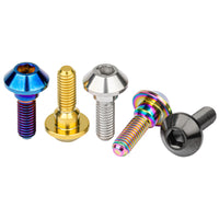 Wanyifa Titanium Bolt M6x20 25mm Taper Ball Conical Hex Head Screw for Bicycle Motorcycle Yamaha Disc Brake