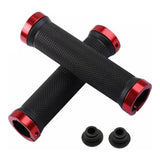 Wanyifa Bicycle Rubber Grips MTB Alloy Lock Bilateral Lock Handlebar Grips Anti Slip Cycling Handlebar Sleeve BMX Bicycle Accessories