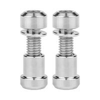 Wanyifa Titanium Bolt 2pcs M5x16 18 20mm Hex Head with Washer Screws & 2pcs M5 Steerer Clamp Nuts Set for Bicycle Stem Handlebar Front Fork Locking Fastener Sets