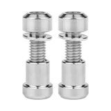 Wanyifa Titanium Bolt 2pcs M5x16 18 20mm Hex Head with Washer Screws & 2pcs M5 Steerer Clamp Nuts Set for Bicycle Stem Handlebar Front Fork Locking Fastener Sets