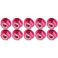 Wanyifa 10pcs Aluminum Nut M2 M3 M4 M5 M6 Anodized Colourful Flange Nylon Lock Hex Nuts