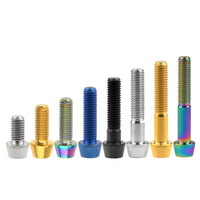 Wanyifa Titanium Bolt M8x15 20 25 30 35 40 45 50mm Taper Hex Allen Key Head Screw For Bicycle Motorcycle Car