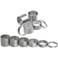 Wanyifa Titanium Washer 1-1/8" Bike Headset Fork Spacer 5+10+15+20+25+30mm Set for Mountain Bicycle Front Fork Gaskets