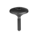 Wanyifa Titanium M6x35mm Bolt & Carbon Fiber 1-1/8" Bicycle Headset Top Cap for Bike Front Fork Stem Top Cover Screw Set