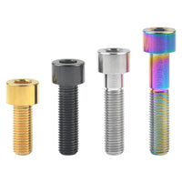 Wanyifa Titanium Bolt M10x20 25 30 35 40 45 50 55 60mm DIN912 Cap Hex Allen Head Screw for Motorcycle Pitch 1.25/1.5mm