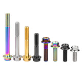 Wanyifa Titanium Bolt M10x20 25 30 35 40 45 50 55 60 65 70 75 80 100mm DIN6921 Flange Hex Head Screws for Motorcycle Pitch 1.25mm