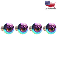 Wanyifa 4pcs Titanium Bolts M8x25mm Hex Socket Head Screws for Honda Motorcycle Disc Brake US Stock