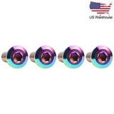Wanyifa 4pcs Titanium Bolts M8x25mm Hex Socket Head Screws for Honda Motorcycle Disc Brake US Stock