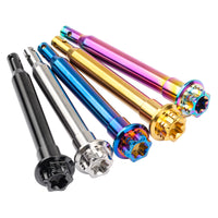 Wanyifa Titanium Bolt Pad Pin Housing Motorcycle Front Rear Disc Brake Cliper Pin Kit with R Clip for Piston Brembo Calipers