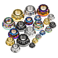 Wanyifa Titanium Nut M5 M6 M8 M10 M12 External 12-Point Flange Nut CNC For Bike Motorcycle Car