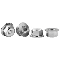 Wanyifa Titanium Nut M14 Pitch 1.5mm Flange Insert Nylon Lock Nuts for Bicycle Motorcycle Car