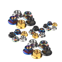 Wanyifa Titanium Nut M5 M6 M8 M10 M12 M14 M16 Flange Hex Nut Screw For Bike Motorcycle Car