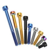 Wanyifa Titanium Bolt M5x10 12 15 18 20 23 25 30 35 40 45 50 55 60mm Cap Socket Head Allen Hex Screw For Bicycle