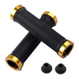 Wanyifa Bicycle Rubber Grips MTB Alloy Lock Bilateral Lock Handlebar Grips Anti Slip Cycling Handlebar Sleeve BMX Bicycle Accessories